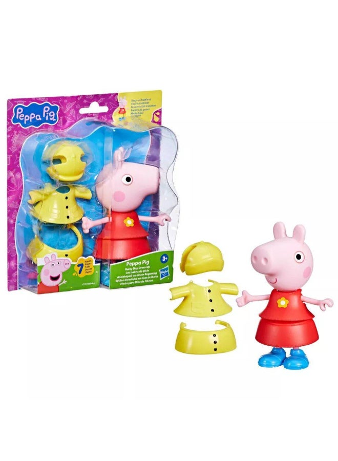 Peppa Pig Easy-on Fashions Peppa Pig Rainy Day Dress-up Playset (15.24 cm, 7 Pieces) - Image 2